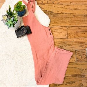 Mauve adjustable overalls